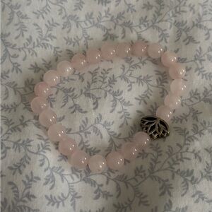 Pink Lotus Flower friendship bracelet